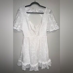 Hello Molly, white,  open back dress-  size 8
